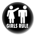 Girls Rules - Sprüche Button Badge