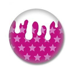 Pinke Sternchen Kitsch Button
