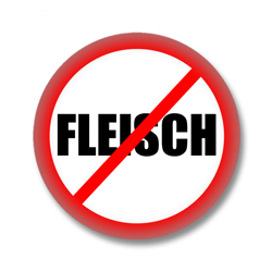 Kein Fleisch Vegetarier Button / Ansteckbutton