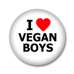 I love Vegan Boys Button