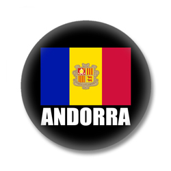 Andorra Flagge Ansteckbutton