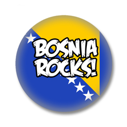 Bosnien und Herzegowina Button - Bosnia Rocks
