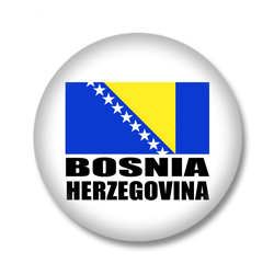Bosnien und Herzegowina Flagge Button