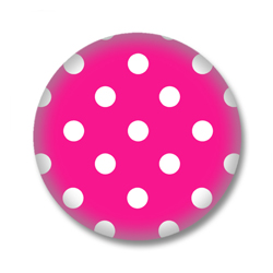 Pink Polkadots Button Badge Rockabilly Emo Style