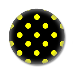 Polka Dots Button - Gelb gepunktet
