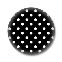Polka Dots Button - kleine weisse Punkte