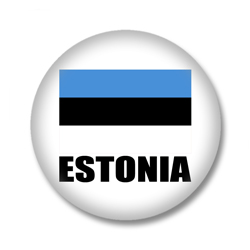 Estland Flagge Button