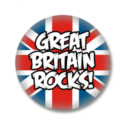 Großbritannien Button - Great Britain Rocks