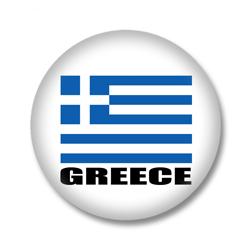 Griechenland Flagge Button