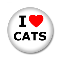 I love Cats Button Badge / Ansteckbutton