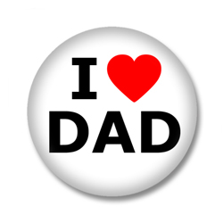 I Love DAD Button Badge / Ansteckbutton