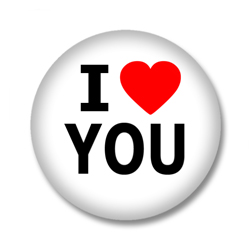 I Love You Button Badge / Ansteckbutton