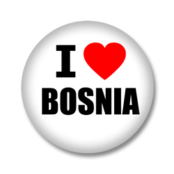 Bosnien Button - I love Bosnia Button