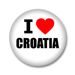 Kroatien Button - I love Croatia
