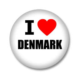 Dänemark Button - I love Denmark