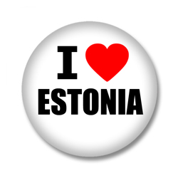 Estland Button - I love Estonia Button