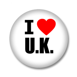 Großbritannien Button - I love UK