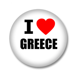 Griechenland Button - I love Greece