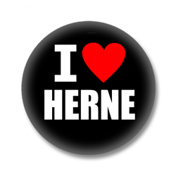 I love Herne Button