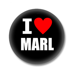 I love Marl Button
