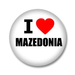 Mazedonien Button - I love Mazedonia