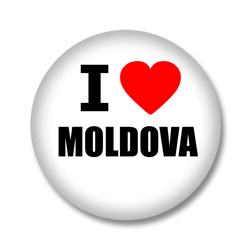 Moldawien Button - I love Moldova