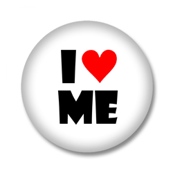 I Love Me - Sprüche Button Badge