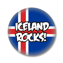 Island Button - Iceland Rocks