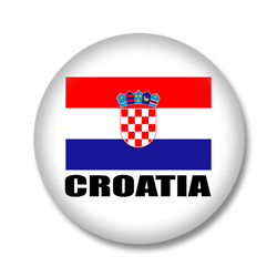 Kroatien Flagge Button