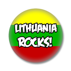 Litauen Button - Lithuania Rocks