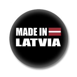 Lettland Button - Made in Latvia