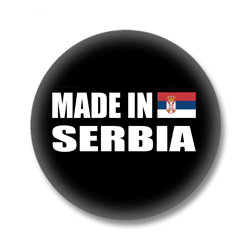 Serbien Button - Made in Serbia