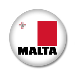 Malta Flagge Button