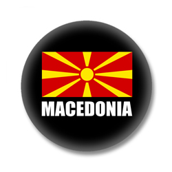 Mazedonien Flagge Ansteckbutton