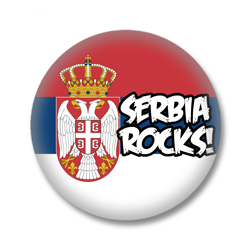 Serbien Button - Serbia Rocks