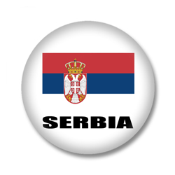 Serbien Flagge Button