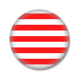 Rot / Weiss gestreifter Button