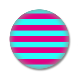 Pink / Türkis gestreifter Button