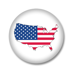 USA Button - Silhouette