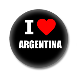 Argentinien Ansteckbutton — I love Argentinia