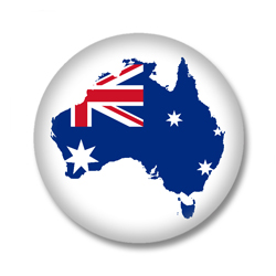 Australien Button — Silhouette Australiens
