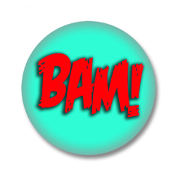 BAM! Button im Comic Style