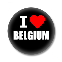 Belgien Ansteckbutton — I love Belgium
