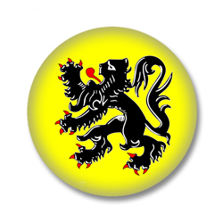 Belgien Flandern Flagge Button
