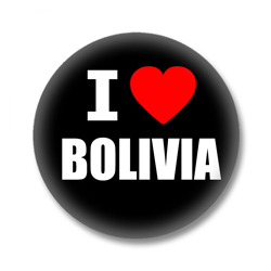 Bolivien Ansteckbutton — I love Bolivia