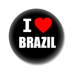 Brasilien Ansteckbutton — I love Brazil