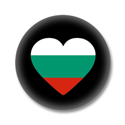 Bulgarien Button - Flagge als Herz