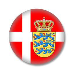 Dänemark Flagge Button