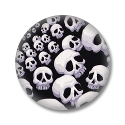 Button im Emo Style | Totenköpfe