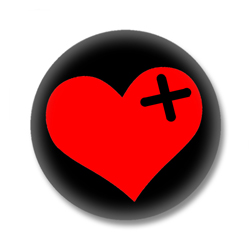 Button im Emo Style | Herzchen